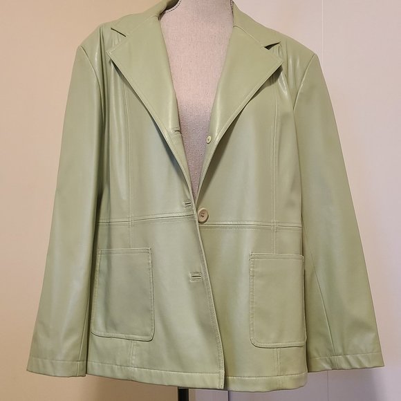 Vintage Green Leather Jacket - Capitol - Picture 1 of 1
